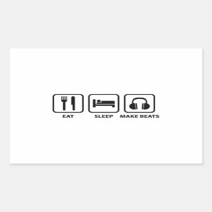Eat Sleep Make Beats Rectangular Sticker