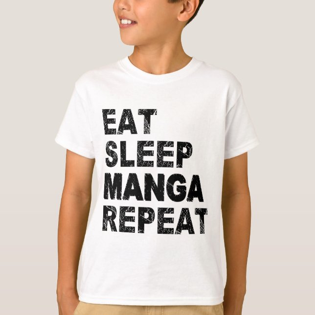 Eat Sleep Manga Repeat T-Shirt (Front)