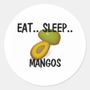 Eat Sleep MANGOS Classic Round Sticker