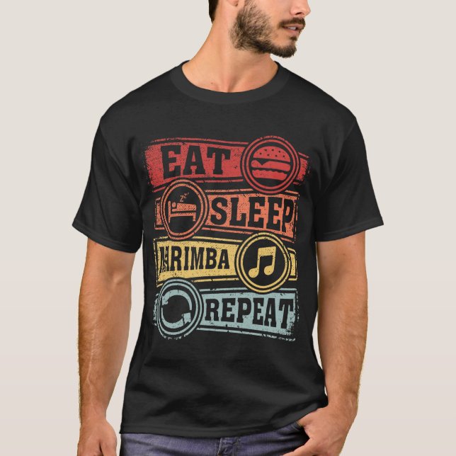 Eat Sleep Marimba Repeat T-Shirt (Front)