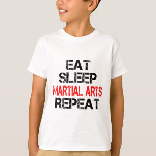 Eat Sleep Martial Arts Repeat Karate Jiu Jitsu Bra T-Shirt