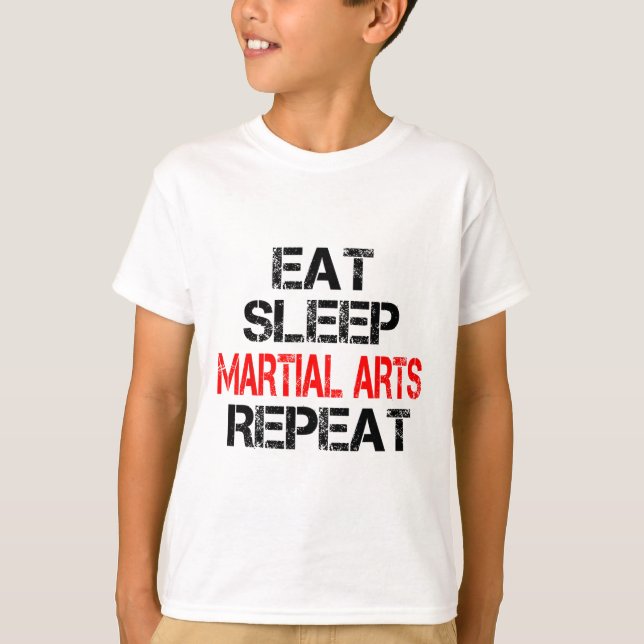 Eat Sleep Martial Arts Repeat Karate Jiu Jitsu Bra T-Shirt (Front)
