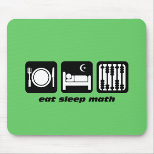 eat sleep math mouse pad