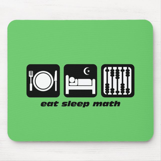 eat sleep math mouse pad (Front)