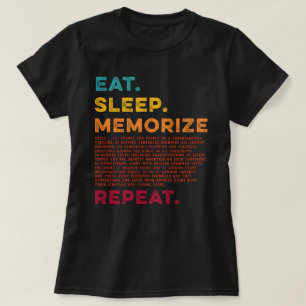 Eat Sleep Memorise Repeat CC Conversation Circle 1 T-Shirt