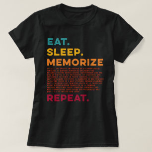 Eat Sleep Memorise Repeat CC Conversation Circle 3 T-Shirt