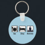 Eat Sleep Motivate - Motivational Speaker Key Ring<br><div class="desc">Eat Sleep Motivate - Motivational Speaker gift. An inspirational public speaker present for an orator that is hired to speak to an audience. Cool public speaking design for your next speech or speaking engagement.</div>