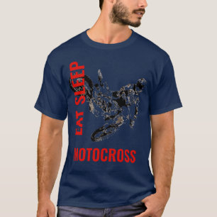 Eat Sleep Motocross Motorcycle Sport Pop Art T-Shirt