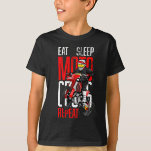 Eat Sleep Motocross Repeat Funny Gift for Motorcyc T-Shirt