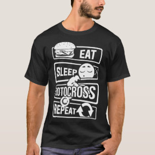 Eat Sleep Motocross Repeat Motorcycle Motorsport T-Shirt