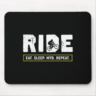 Eat Sleep Mtb Repeat Funny Mountain Biking Cycle L Mouse Pad