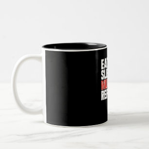 Eat Sleep Musicals Repeat Broadway Actor Actress Two-Tone Coffee Mug