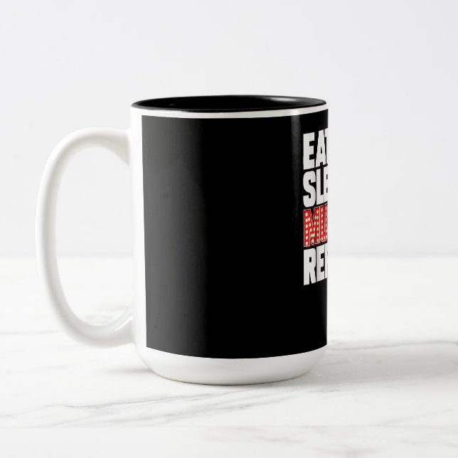 Eat Sleep Musicals Repeat Broadway Actor Actress Two-Tone Coffee Mug (Left)