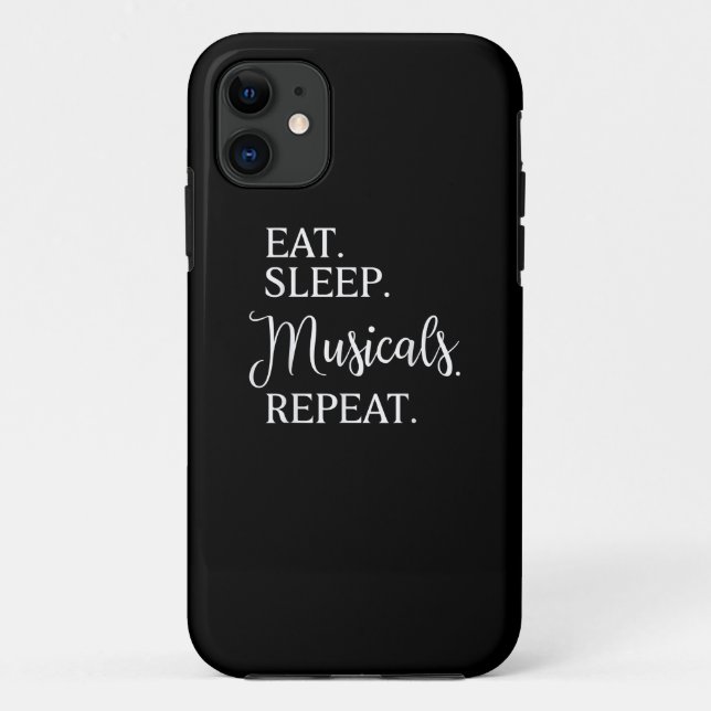 Eat Sleep Musicals Repeat Case-Mate iPhone Case (Back)