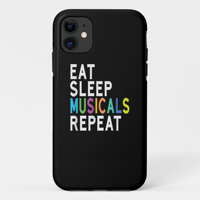 Eat Sleep Musicals Repeat Case-Mate iPhone Case (Back)