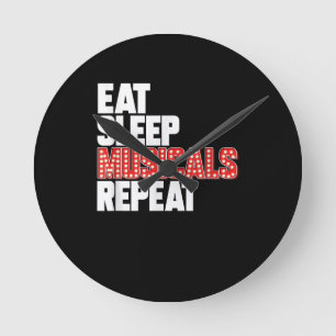 Eat Sleep Musicals Repeat Round Clock