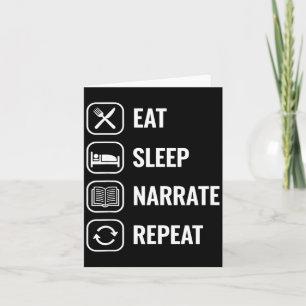Eat Sleep Narrate Repeat Clical Education Homescho Card