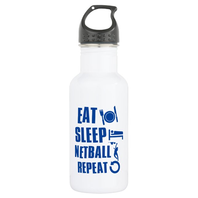 Eat sleep Netball 532 Ml Water Bottle (Front)