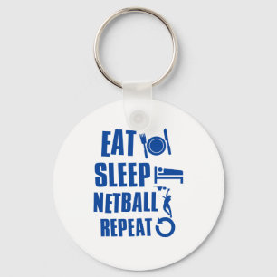 Eat sleep Netball Key Ring