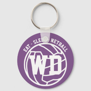 Eat Sleep Netball Player Position Key Ring