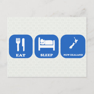 Eat Sleep New Zealand Postcard