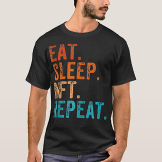 Eat Sleep NFT Repeat Funny Vintage Retro  T-Shirt
