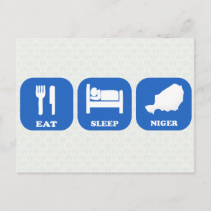 Eat Sleep Niger Postcard
