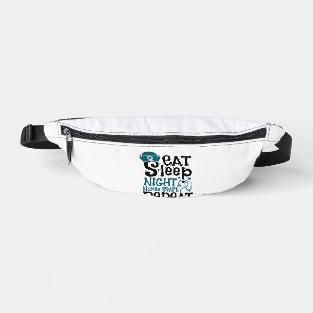 Eat Sleep Night Nurse Shift Repeat Bum Bags (Front)