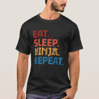 Eat Sleep Ninja Repeat Birthday Gift Boys Girls Fu