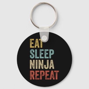 Eat Sleep Ninja Repeat Funny Karate Outfit Ninja 1 Key Ring
