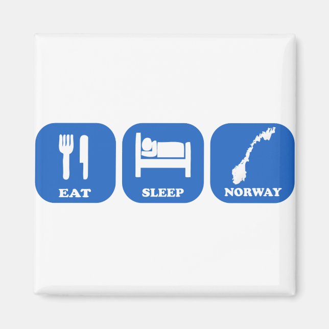 Eat Sleep Norway Magnet (Front)