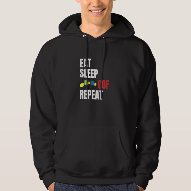 Eat Sleep Oof Repeat  Meme Gamers  Idea Hoodie (Front)
