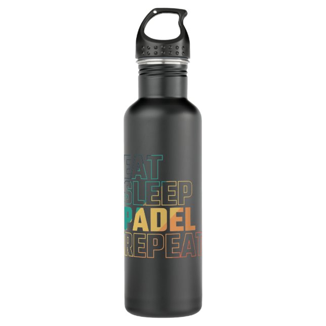 Eat Sleep Padel Repeat 710 Ml Water Bottle (Front)