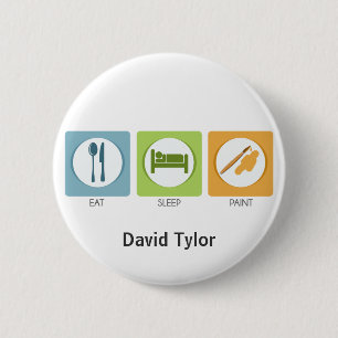Eat Sleep Paint 6 Cm Round Badge
