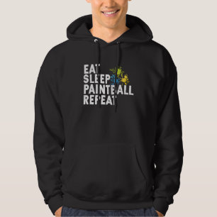Eat Sleep Paintball Painter Soft Airsoft Player ai Hoodie