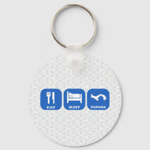 Eat Sleep Panama Key Ring