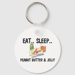 Eat Sleep PEANUT BUTTER & JELLY Key Ring