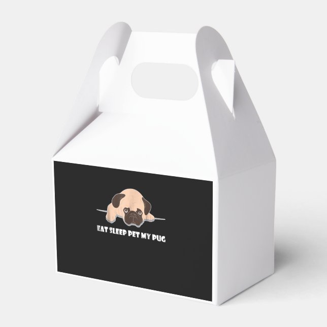 Eat Sleep Pet My Pug Favour Box (Front Side)