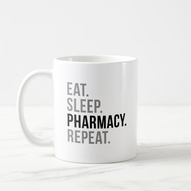 Eat Sleep Pharmacy Repeat Coffee Mug (Left)