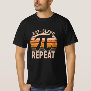 Eat Sleep Pi Repeat T-Shirt – Math Lover Tee – Pi 