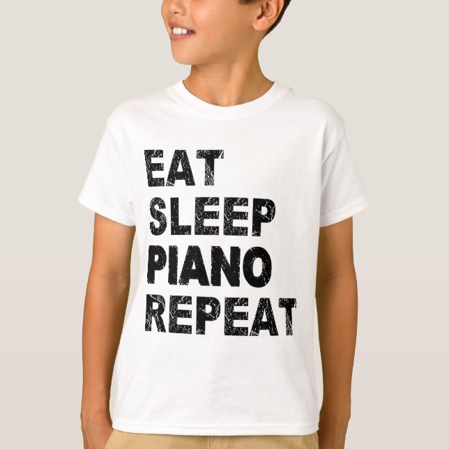 Eat Sleep Piano Repeat T-Shirt (Front)