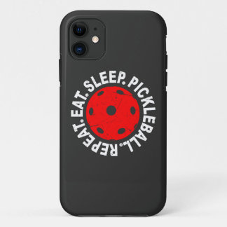 Eat Sleep Pickleball Repeat as Vintage Pickleball iPhone 11 Case