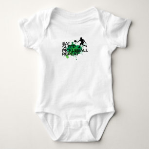 Eat sleep pickleball, repeat baby bodysuit