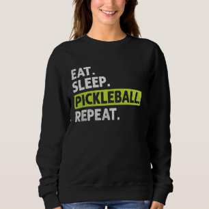 Eat Sleep Pickleball Repeat - Distressed Graphic D Sweatshirt