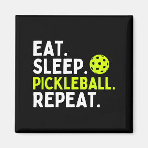 Eat sleep pickleball repeat funny pickleball lover magnet