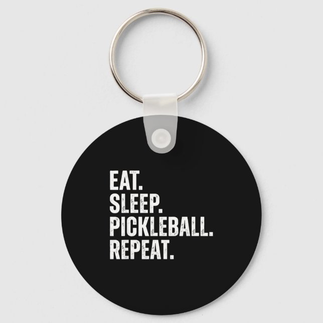 Eat Sleep Pickleball Repeat Funny Player Gift  Key Ring (Front)