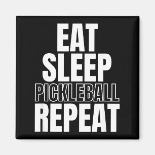 Eat sleep pickleball repeat  magnet