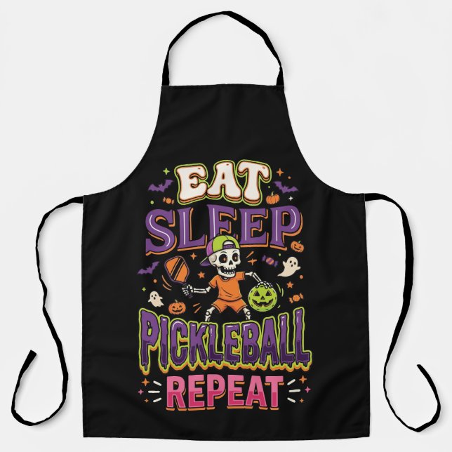  Eat Sleep Pickleball Repeat Pickleball Apron (Front)