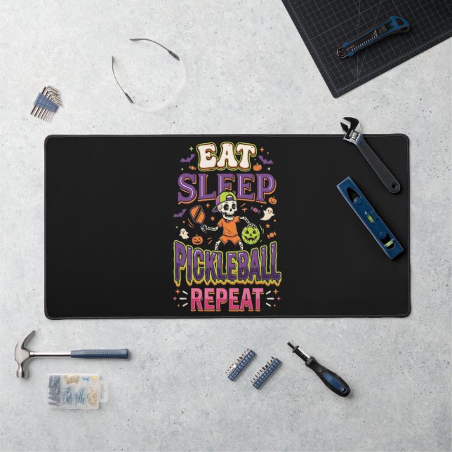 Eat Sleep Pickleball Repeat Pickleball Desk Mat (Workstation)