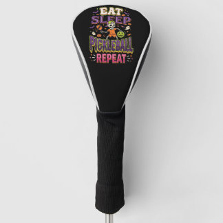 Eat Sleep Pickleball Repeat Pickleball Golf Head Cover